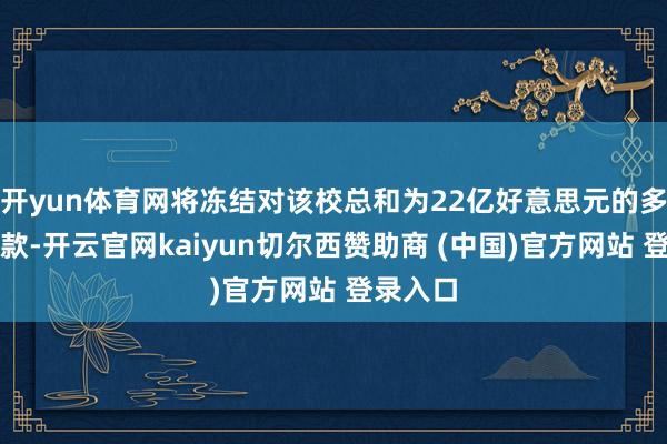 开yun体育网将冻结对该校总和为22亿好意思元的多年期拨款-开云官网kaiyun切尔西赞助商 (中国)官方网站 登录入口