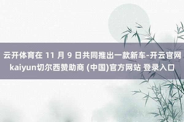 云开体育在 11 月 9 日共同推出一款新车-开云官网kaiyun切尔西赞助商 (中国)官方网站 登录入口