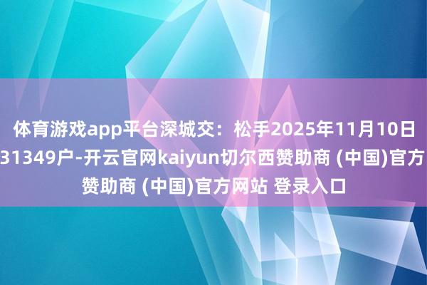 体育游戏app平台深城交：松手2025年11月10日公司鼓励数为31349户-开云官网kaiyun切尔西赞助商 (中国)官方网站 登录入口