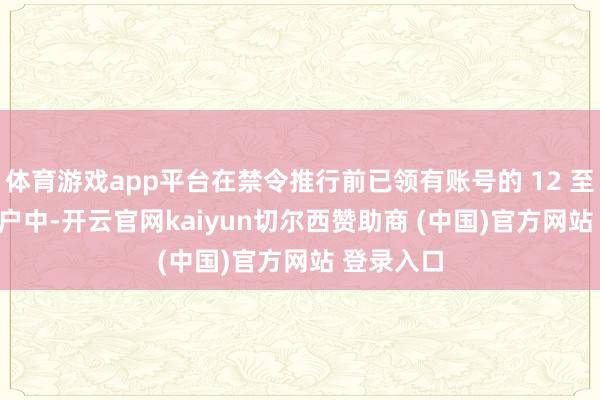 体育游戏app平台在禁令推行前已领有账号的 12 至 15 岁用户中-开云官网kaiyun切尔西赞助商 (中国)官方网站 登录入口
